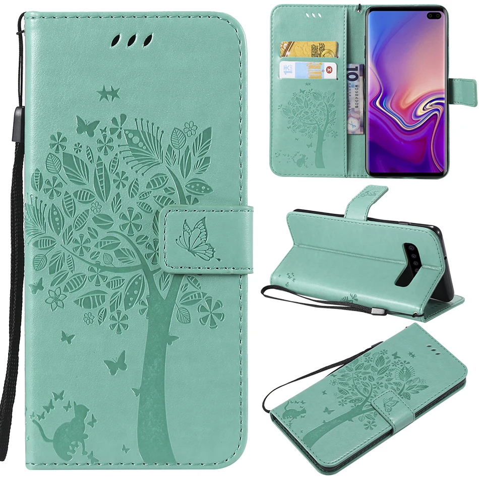 Кожаный чехол книжка для Samsung Galaxy S20 Ultra + S7 S8 S9 Plus S10 Lite S10E Note 20 A31 A41