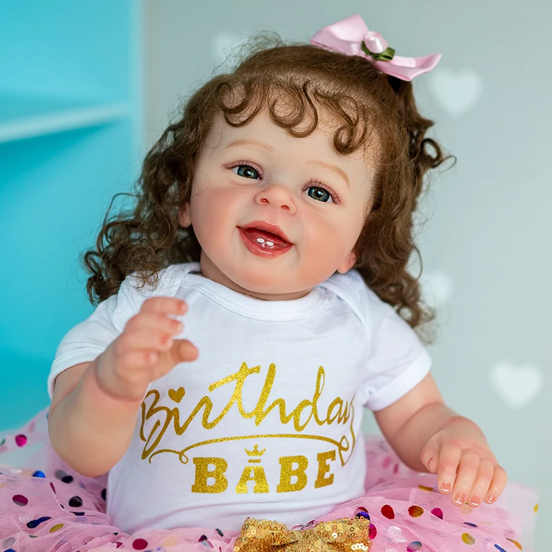 

60CM Reborn Baby Girl YANNIK Version Reborn Doll with Rooted Hair Toddler Popular Soft Body High Quality Reborn Doll