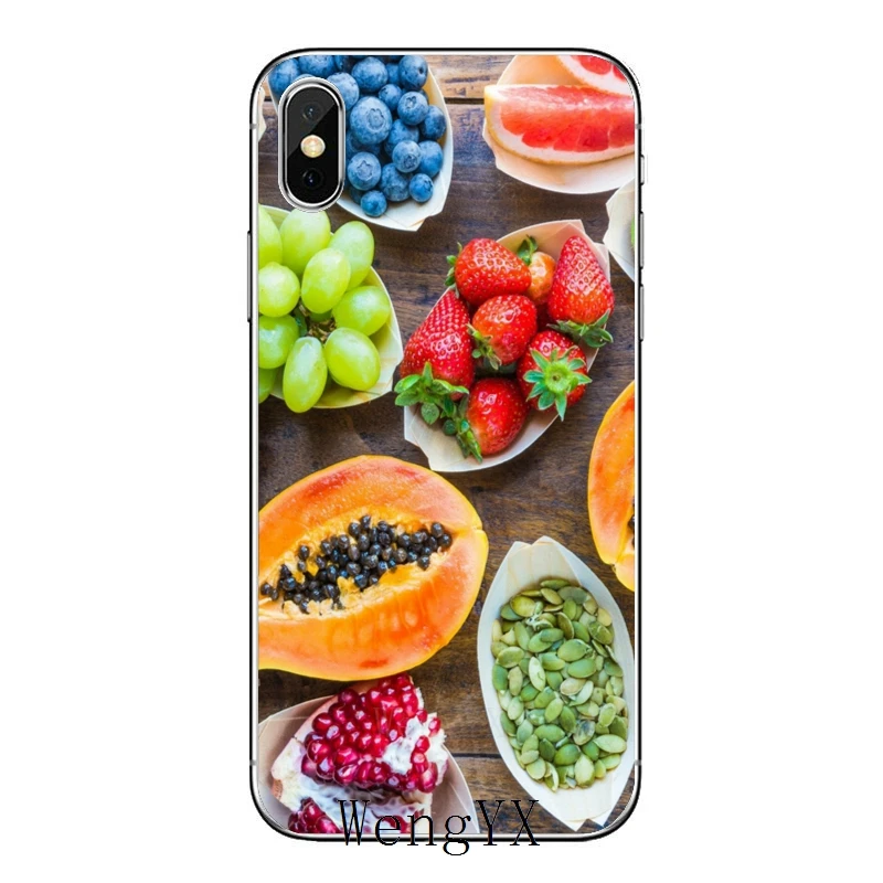 Мягкий силиконовый чехол для iPhone 8 7 6 6S Plus 11 Pro XS Max XR X 5 SE 4 iPod Touch с клубничным и