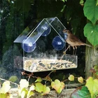Треугольная домашняя пластиковая акриловая кормушка для птиц из оргстекла, акриловая кормушка для домашних животных