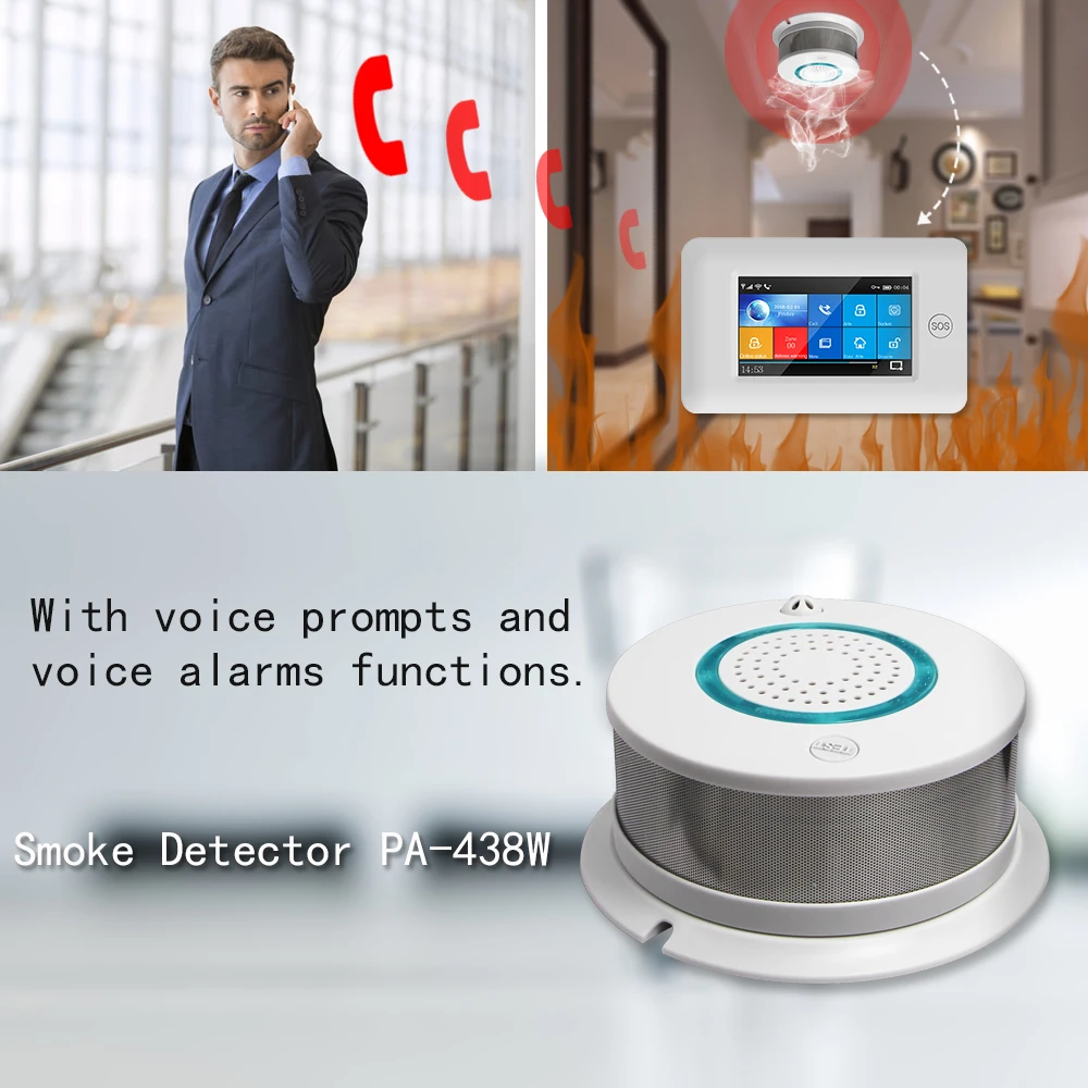 Приложение дистанционное управление WiFi дым+ тепло Беспроводной детектор дыма пожарный дым чувствительный детектор датчик пожарное оборудование