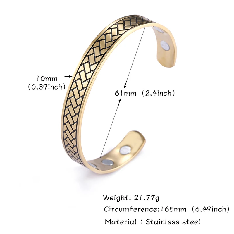 Браслет-манжета унисекс из розового золота с геометрическим узором браслет