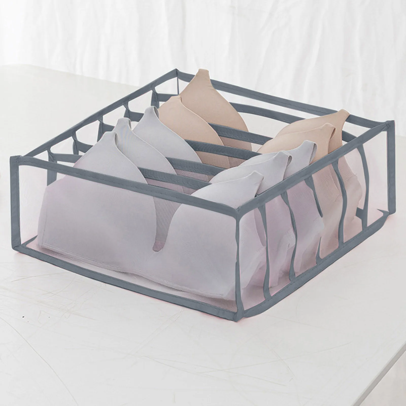 

Ящик для хранения нижнего белья, бюстгальтеров, носков, трусиков, отделка шкафа, домашний отсек, экономия места, 6 ячеек, коробки для хранения...