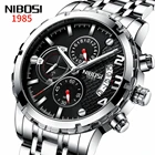 Часы мужские спортивные с хронографом, брендовые Роскошные полностью стальные Кварцевые водонепроницаемые с большим циферблатом