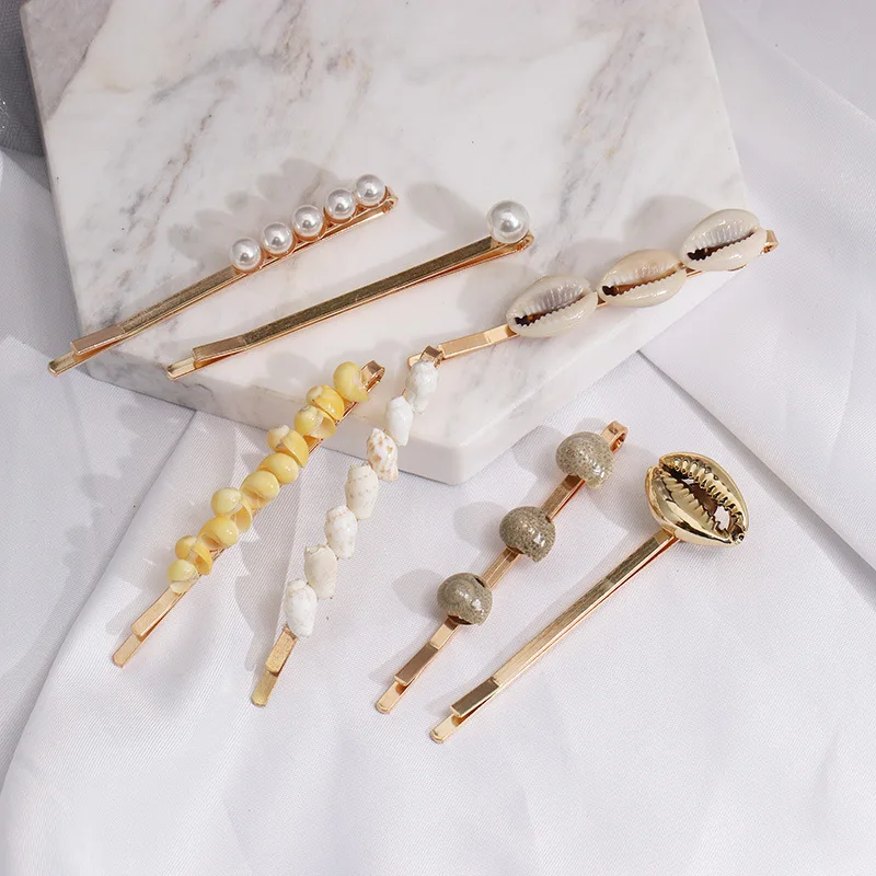 Женские заколки с жемчужинами богемные для волос в Корейском стиле модные