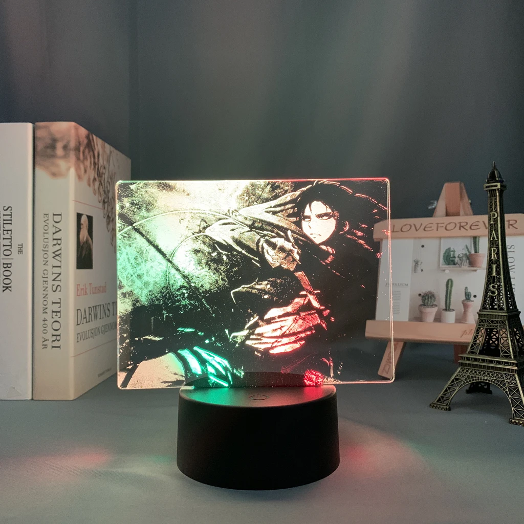 

Dral Color Led Light Anime Attack on Titan Levi Ackerman for Bedroom Decor Birthday Gift Colorful Two Tone Lamp Manga AOT Levi