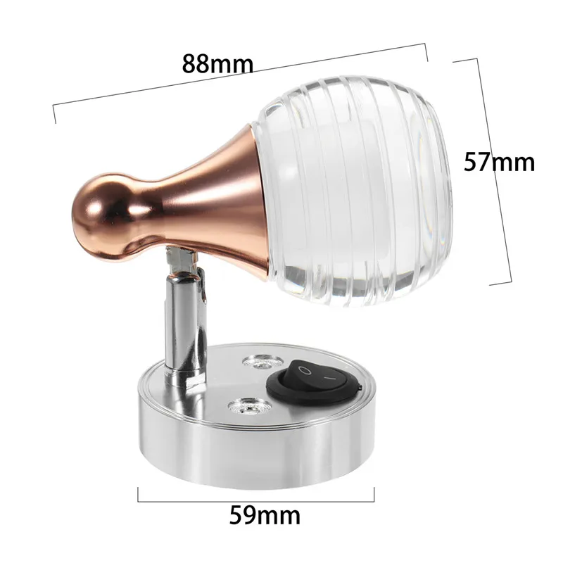 1 шт. светодиодный настенный белый точечный светильник караван дистанционный для