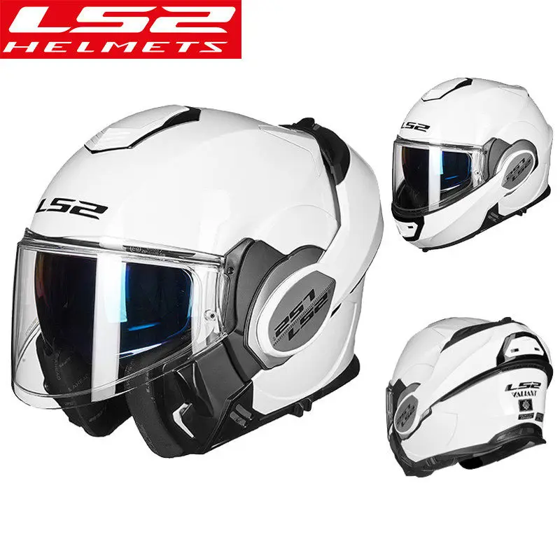 1 LS2 FF399 откидной мужской мото rcycle шлем модульный Мото Кросс Полный лицевой шлем Capacete ls2 casco moto ls2 шлем - Цвет: 1