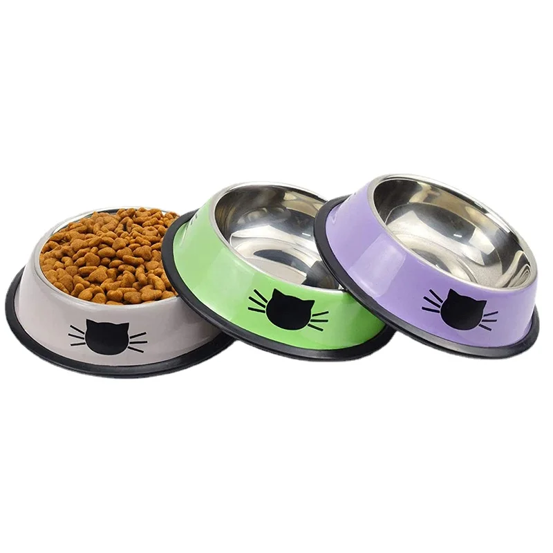 

Stainless Steel Cat Bowl, Food and Water Cat Bowl Non-slip Stackable Pet Bowl, Suitable for Cats, Kittens, Puppies, Small Dogs