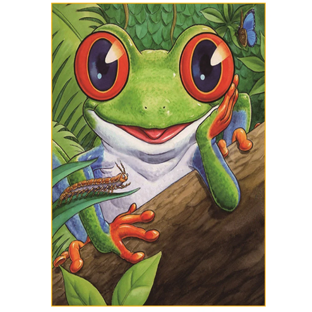 

5D animal square drill frog DIY cross stitch decorative painting 40 * 50cm for sale