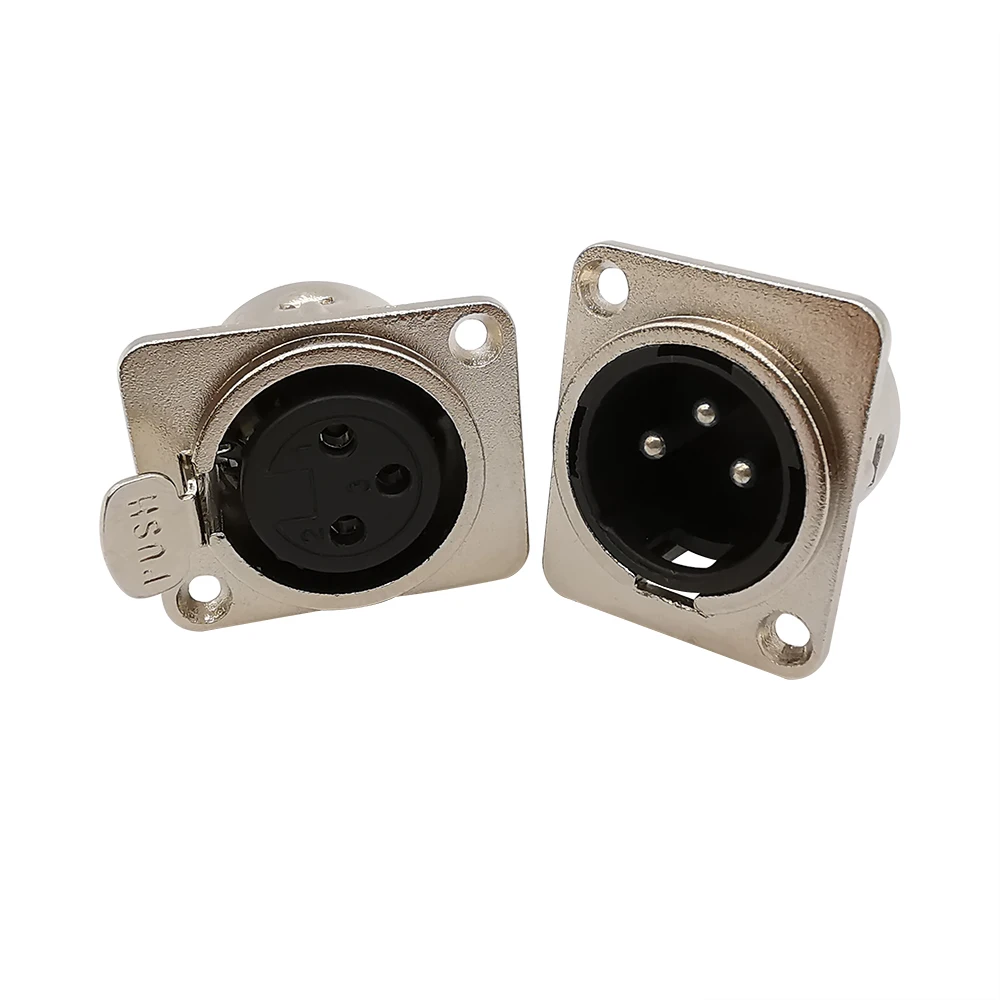 2 шт 3 контактный XLR Мужской Женский металлический Корпус разъемом Сделано в Китае