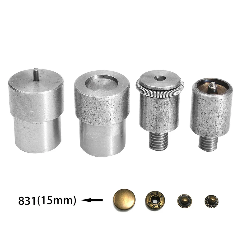 

15MM 12.5MM 10MM Metal Buckle Molds Prong Snap Buttons Dies Rivets Moulds for Hand Press Fasteners Tool Installation DIY Machine