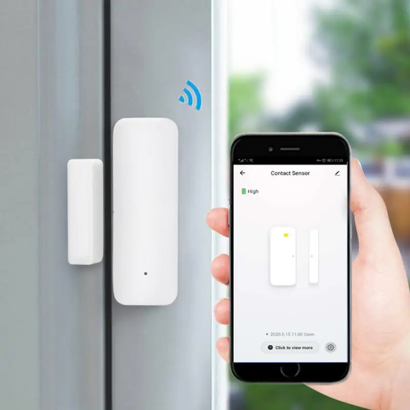 

Tuya Smart WIFI Door Magnetic Alarm Detector Smart Life Independent Magnetic Sensor Voice Control Alexa or Google Home