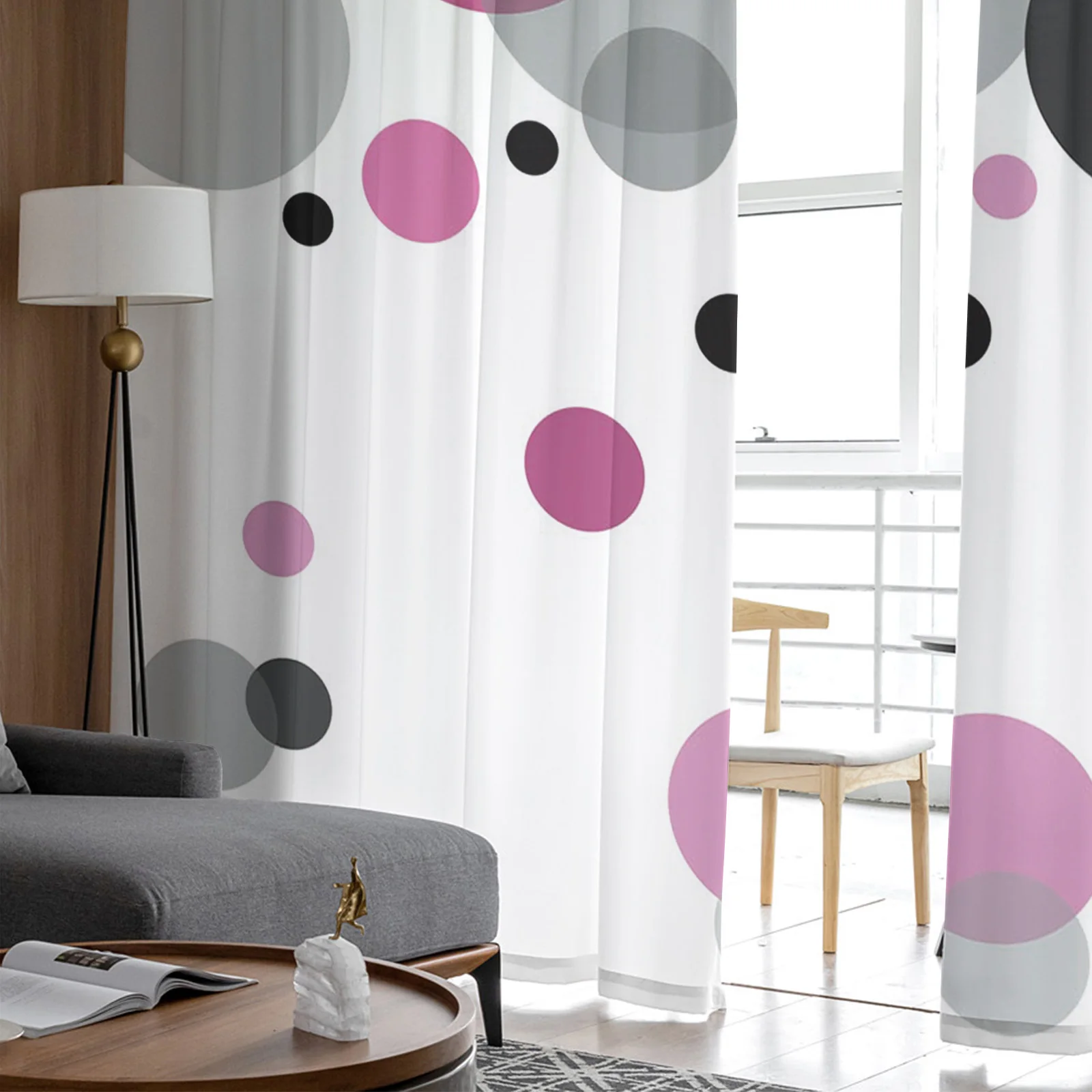 Волнистые круглые тюлевые занавески для гостиной спальни Декор шифоновая