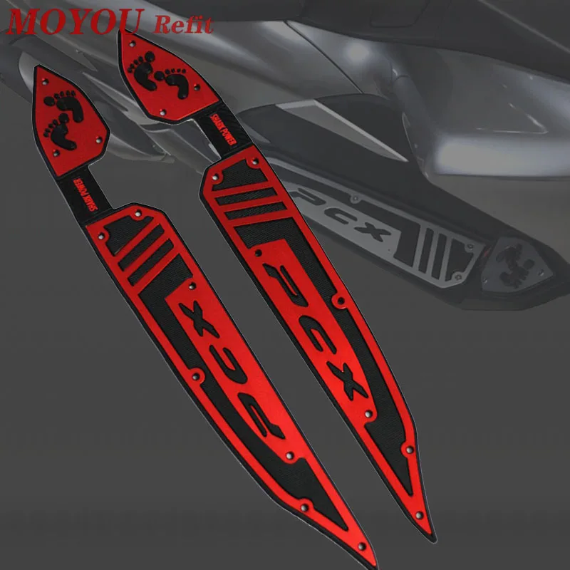 

Modified motorcycle CNC aluminium alloy pcx150 pcx footrest pedals footboard steps foot pad pegs plate for pcx150 pcx 2018 2019