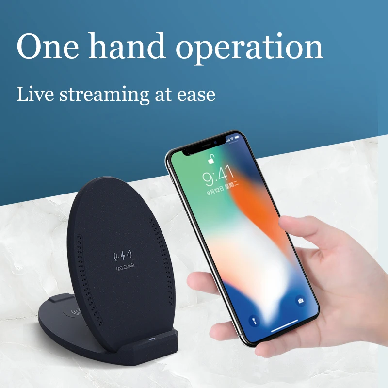 Ican Быстрое беспроводное зарядное устройство Qi для Iphone и Samsung 2 в 1