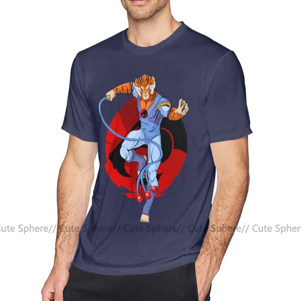 Thundercats футболка Tygra футболка пляжная забавная футболка из хлопка с коротким рукавом для мужчин футболка с принтом - Цвет: Navy Blue