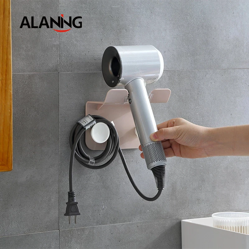 Простая вешалка для сушки волос без перфорации настенный держатель вентилятора