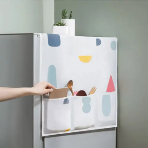 

Creative PEVA Refrigerator Hanging Bag Kitchen Waterproof Dust Cover Hanging Microwave Cover Household Items Storage Bag