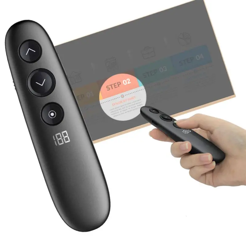 Беспроводной Презентер подсветка Светодиодный ЖК Mac/цифровая указка Air mouse