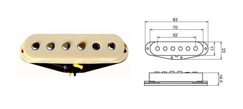 Donlis Высокая выходная винтажная 60 стиль Alnico V rod шахматный SSS одна катушка звукосниматель для ST гитары звукосниматели prewired