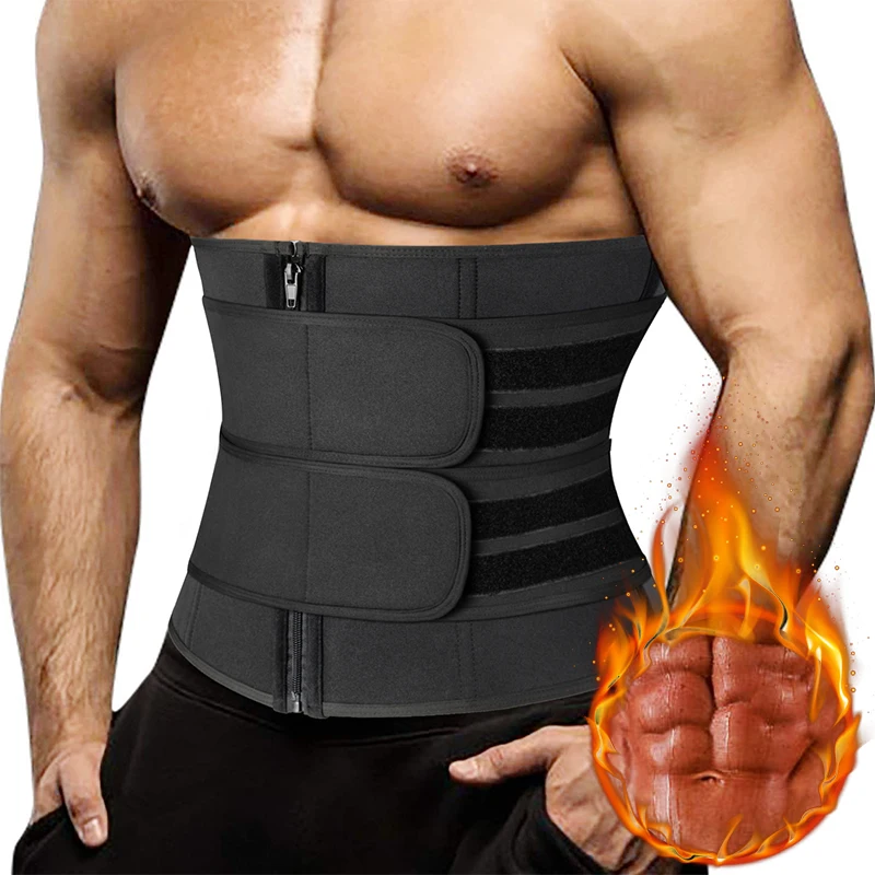 

Men Waist Trainer Corsets Fitness Trimmer Belt Slimming Body Shaper for Weight Loss Sauna Sweat Girdle Workout Fat Burner Fajas