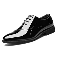 men wedding shoes microfiber leather formal business pointed toe for man dress shoes mens oxford office flats plus size 38 48
