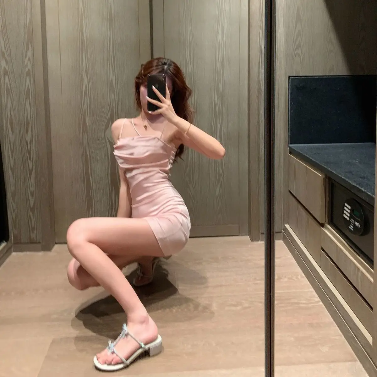 

Summer Women's Dress 2021 Sexy Backless Low Chest Bag Hip Sleeveless Sling Nightclub Dress party mini dress Short skirt dresses