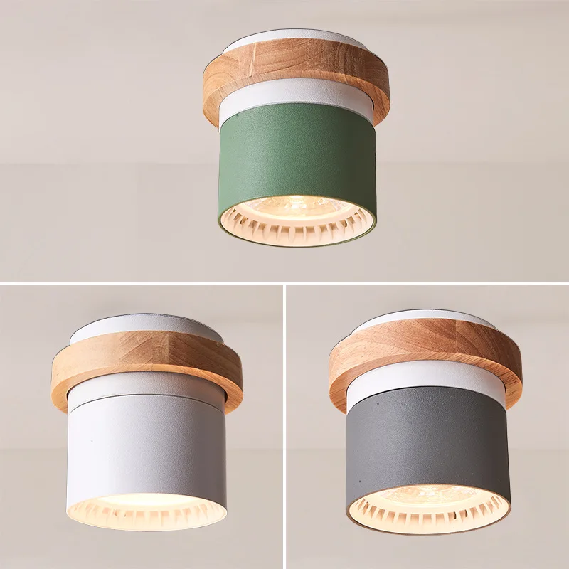 Nordic Indoor Led Angle регулируемые потолочные светильники современные деревянные Downlights