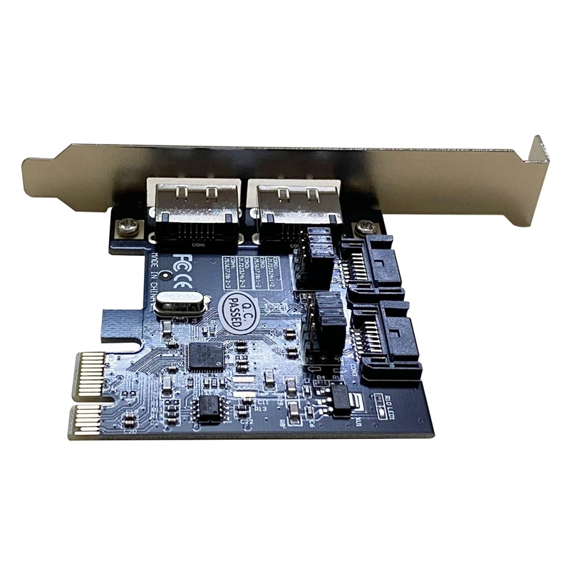 

PCI-E Riser Card PCI-E to SATA3.0 Extender SSD Expansion Card 2-Port SATA 6G to PCIE Adapter Card