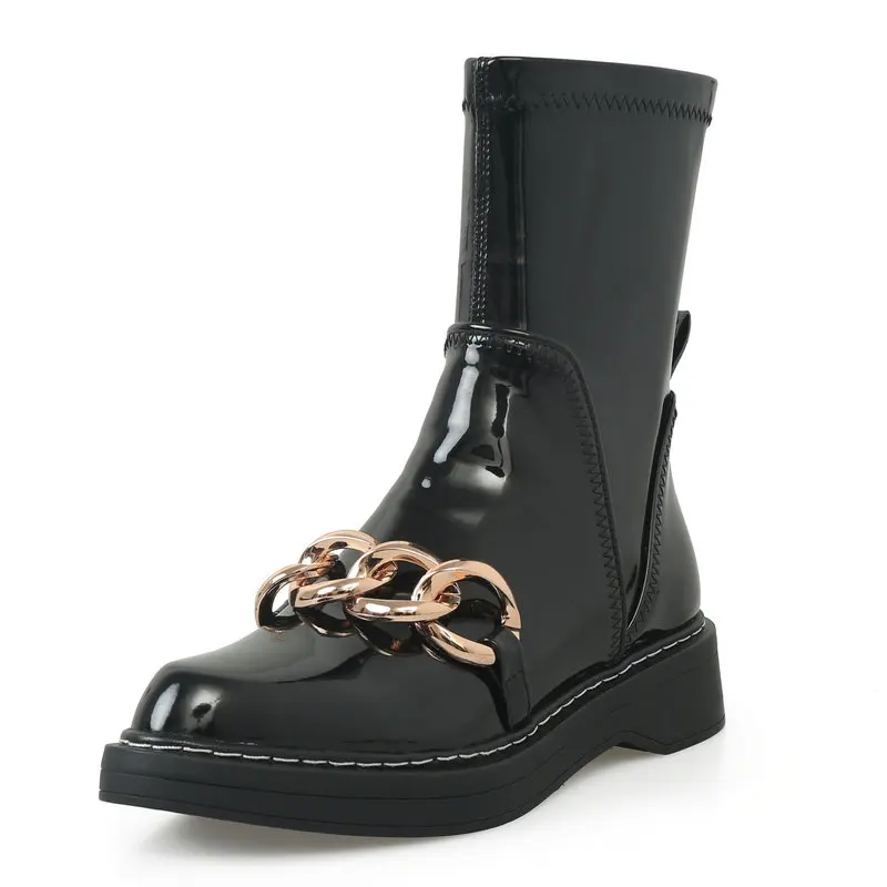 

2021 Autumn Winter Women Ankle Boots Basic Concise Genuine Leather Low Heels ladies boots Casual Working Shoes Woman