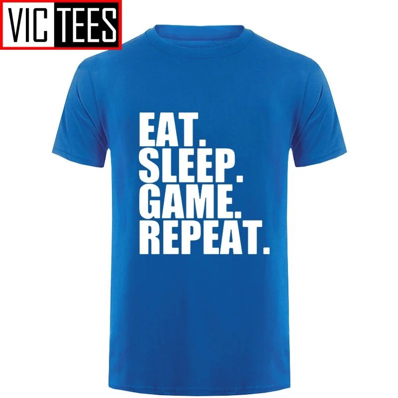 Забавная Летняя мужская футболка с надписью Eat Sleep Game забавная Мужская для