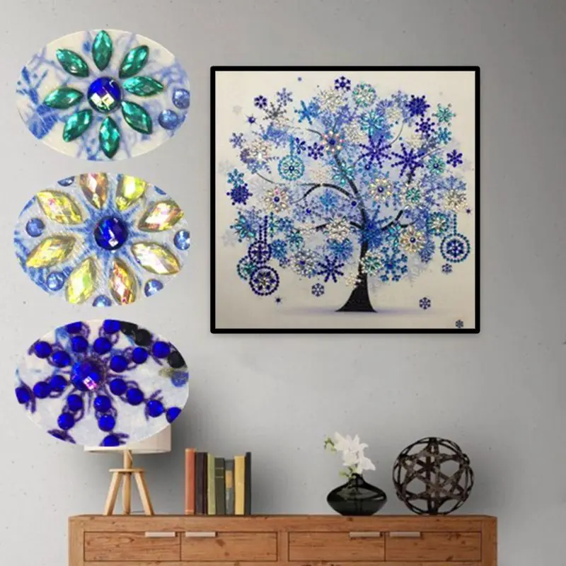 4 Sets 5D DIY Special Shaped Full Diamond Art Different Shape Seasons Drawing Tree Cross Stitch Point Drill Painting | Дом и сад