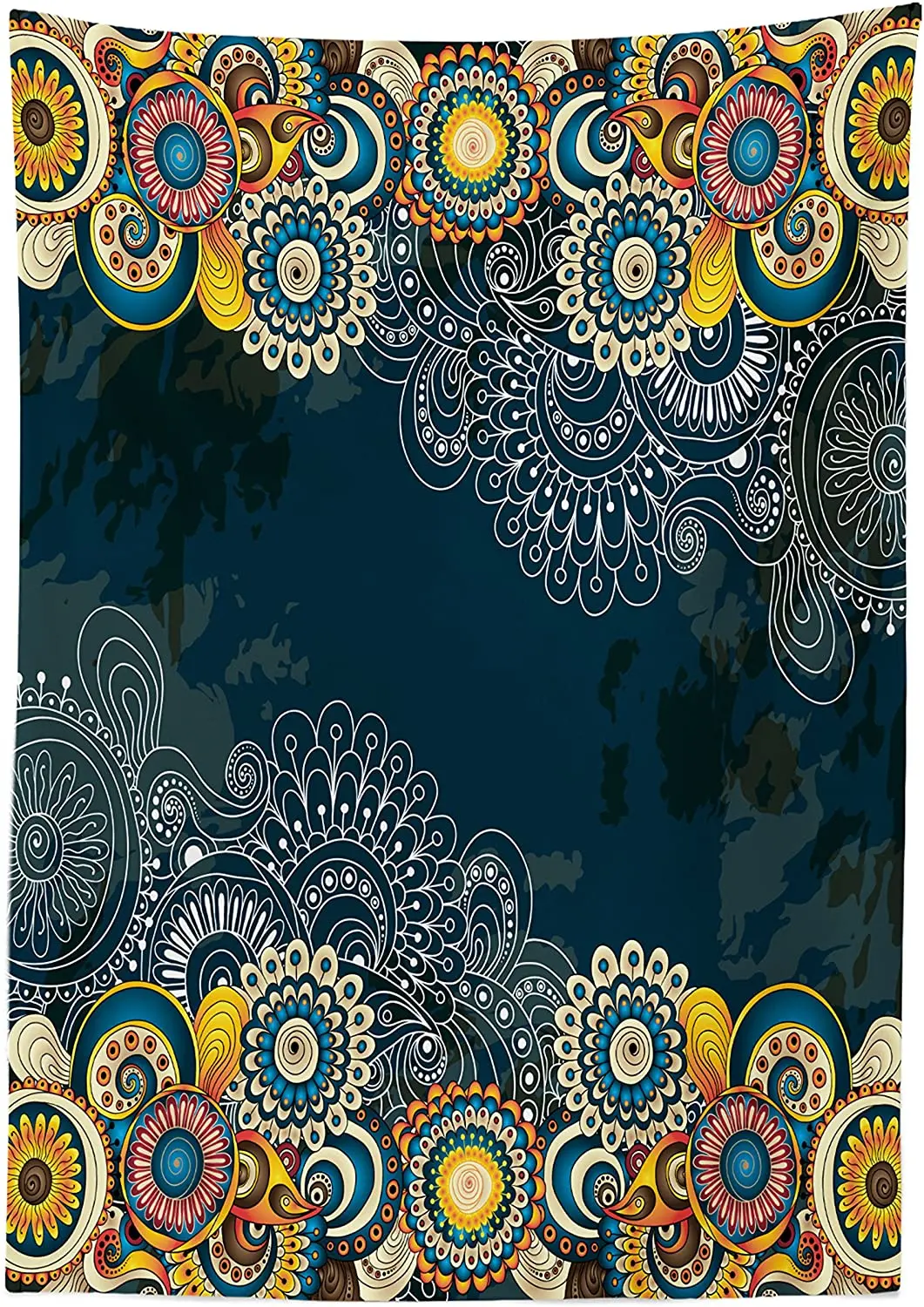 Психоделический цветочный необычный дизайн Винтажные Украшения листья Пейсли