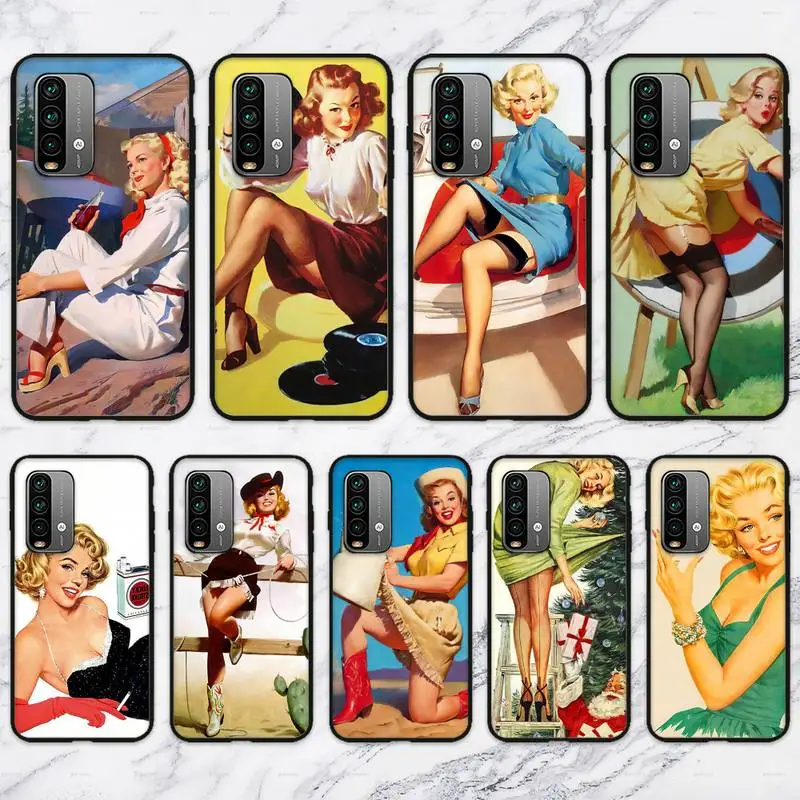 

Pin Up Girl Phone Case For Xiaomi 9 10 11 PRO LITE Redmi NOTE7 8 9 10 A PRO Shell