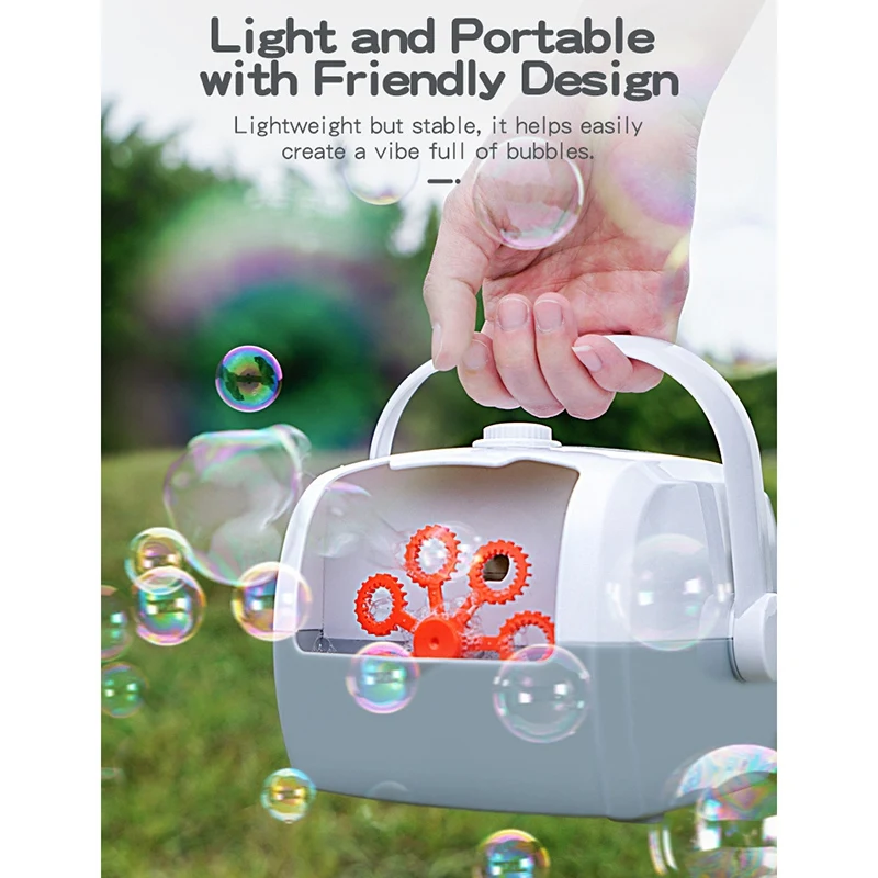 

Rechargeable Automatic Bubble Machine for Suitcase Automatic Bubble Making Machine Party Stage Outdoor Toys