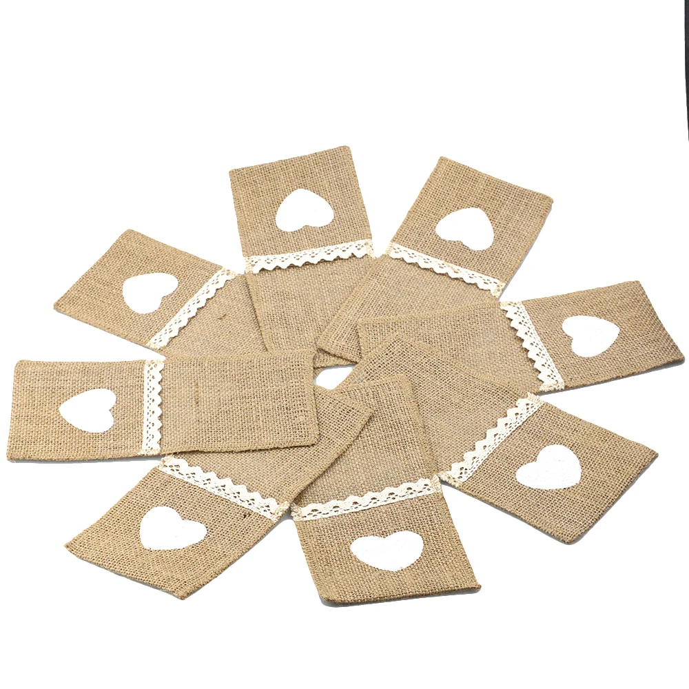 1 шт. сделай сам декорированный кружевами сумка для посуды в ретро стиле на