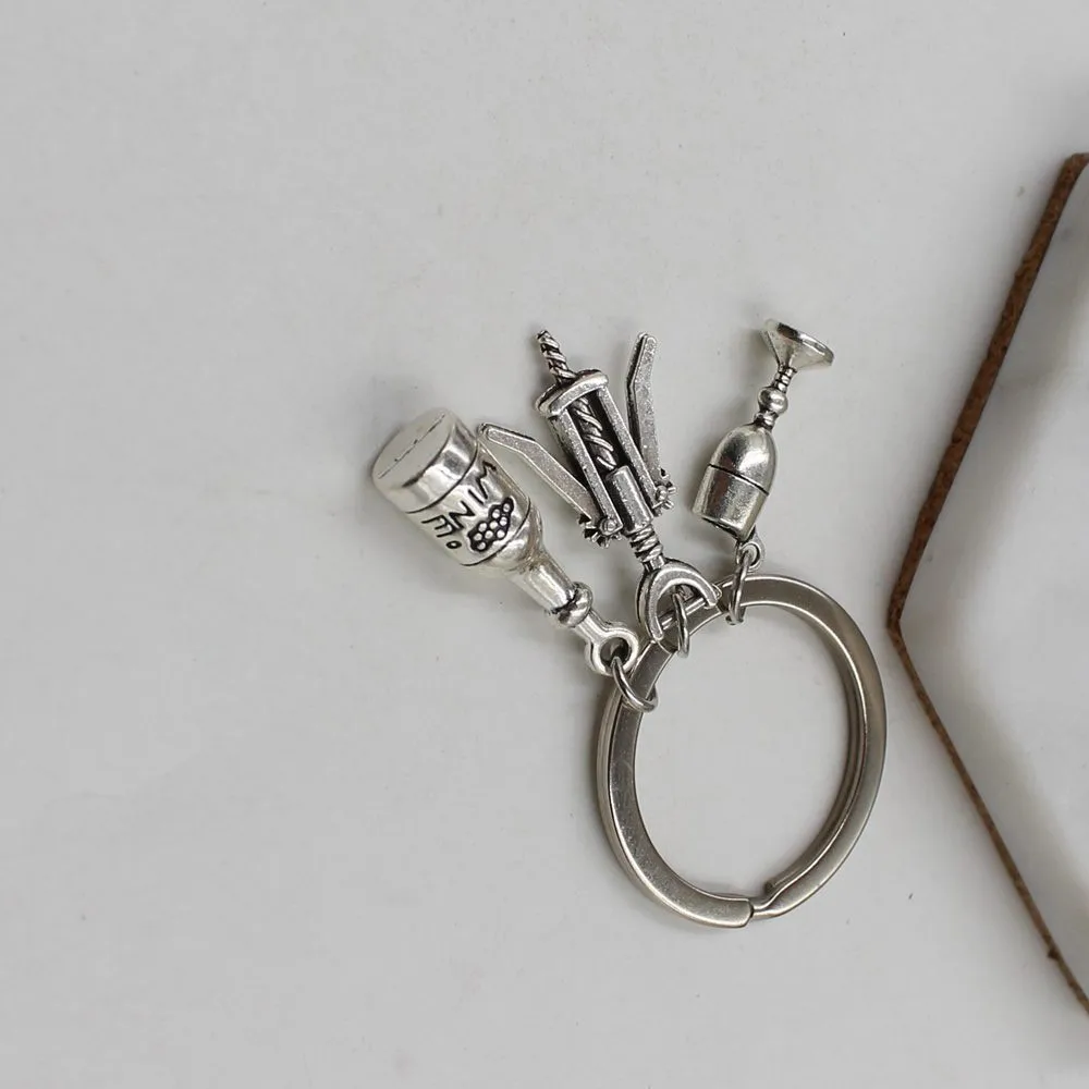 Брелок для винных бутылок и бокалов открывашка подвеска влюбленных вина модные