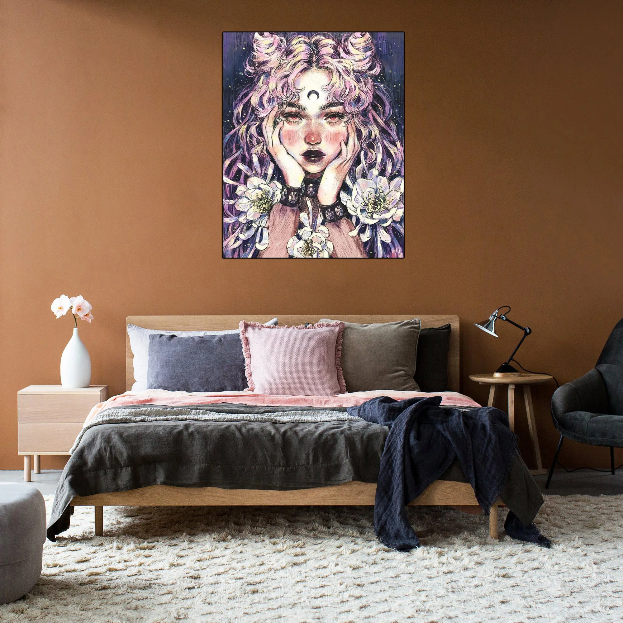 

Diy Decoration Diamond Painting Carton Girls and Flowers Square Diamond Round Diamond Customizable Wall Art Decoration