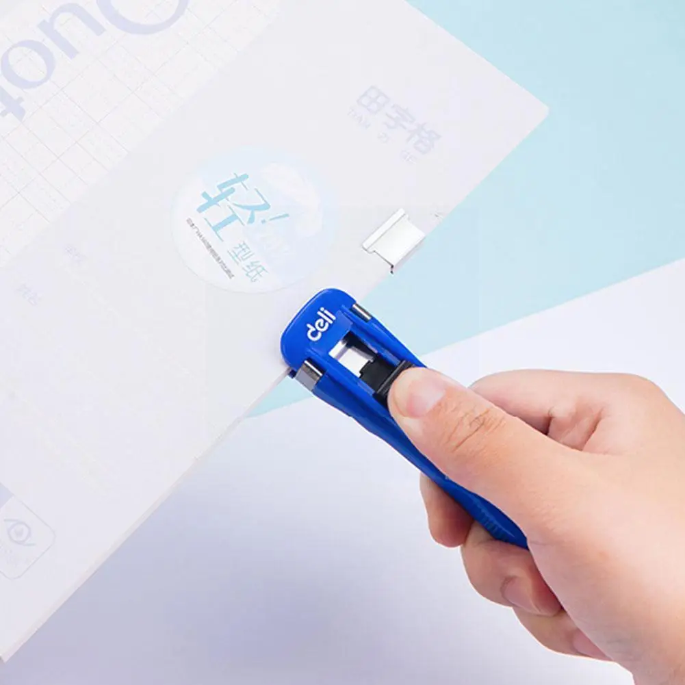 

Mini Metal Paper Cliper Blue Clip Refills Large Capacity Binding Machine Clip Paper Office S7t5 Paperless School Paper Clip