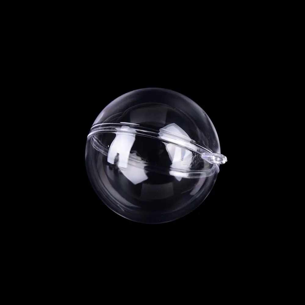 

15pcs Clear Plastic Crafting Mold Transparent Fillable Ball Ornament Christmas Tree Drop Ornaments DIY Accessories