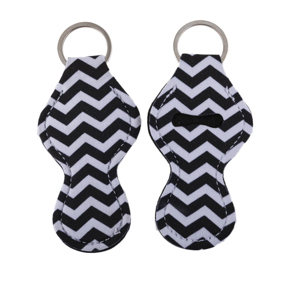 

3/5PCS Neoprene Chapstick Keychain Lipstick Holder The Best Gift For Birthday Christmas Valentine's Day Different Vibrant Print