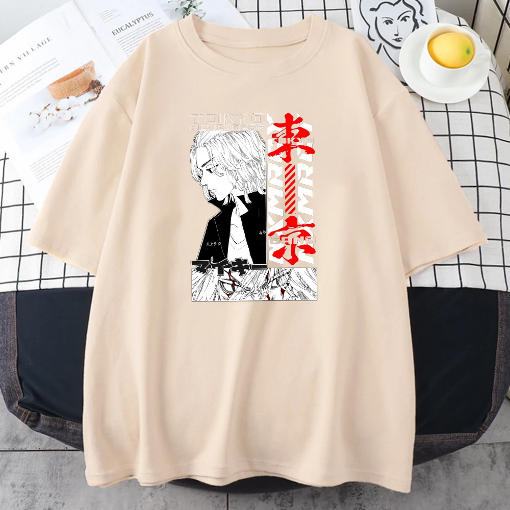 

Oversize T Shirt for Women Tokyo Revengers Print Summer Short Sleeve Streetwear Tee Shirt Female O Neck Harajuku Anime T-shirt