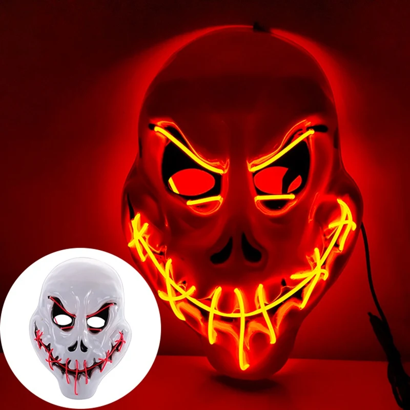 

Halloween LED Mask Purge Masks Glow LED Light Up Funny Mask Election Mascara Costume Festival Cosplay DJ Party Light Up Masks