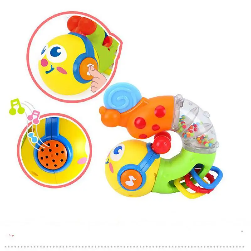 Новые милые детские игрушки электрические музыкальные Скручивающиеся червчатые