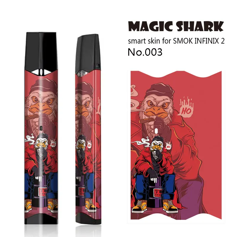 Magic Shark череп Лист Мотоцикл Тигр Волк чехол для вейпа Infinix II наклейка полная пленка