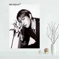 singer actor baekhyun poster home decoration fashion silk canvas fabric wall poster custom poster print more size 60x90cm