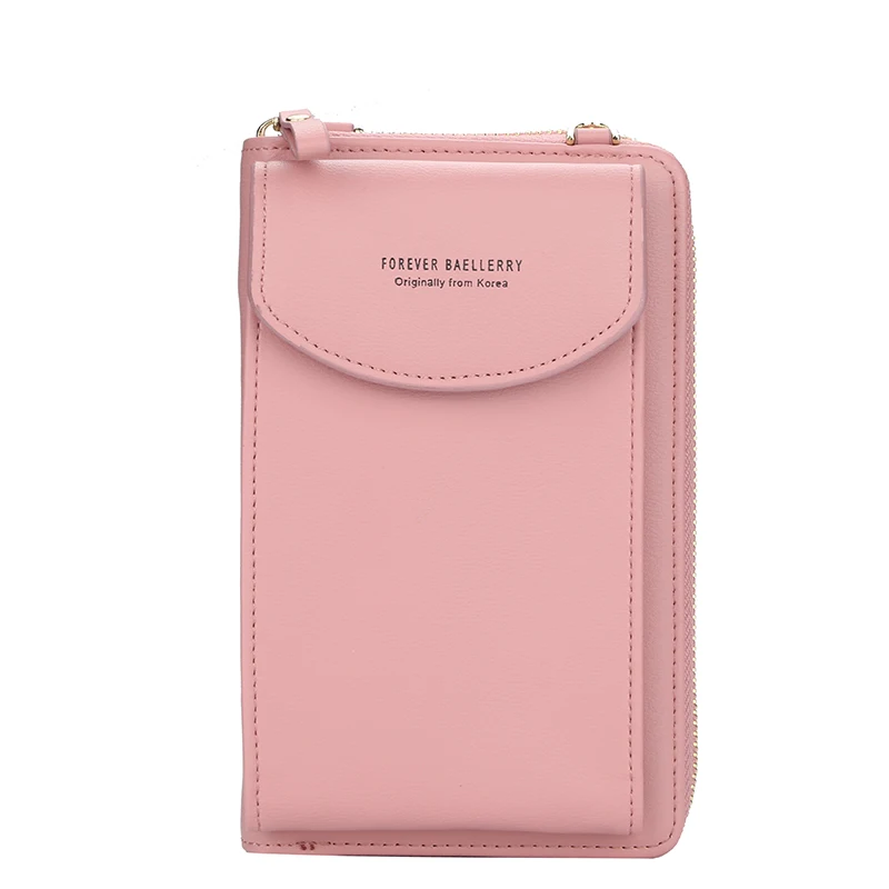 baellerry solid color small shoulder bag multi function letter phone money women wallets pocket bags clutch organizer storage free global shipping