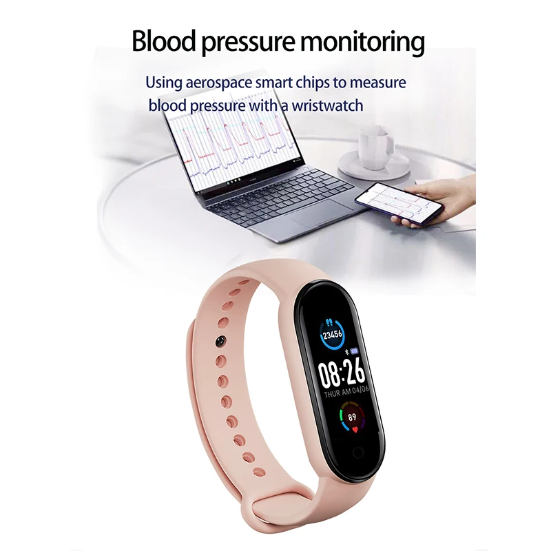 

M5 Smart Watch,Sport Band Fitness Tracker Pedometer Heart Rate Blood Pressure Monitor Bluetooth Smartband ,Message Reminder