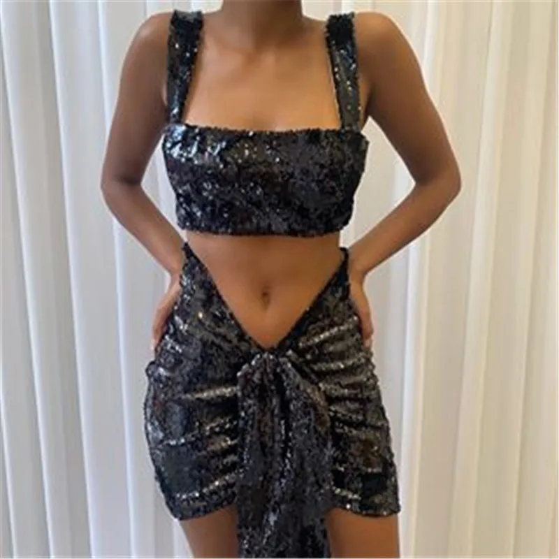 Вечернее вечерние платье Shefan с блестками женское сексуальное модное запахом и